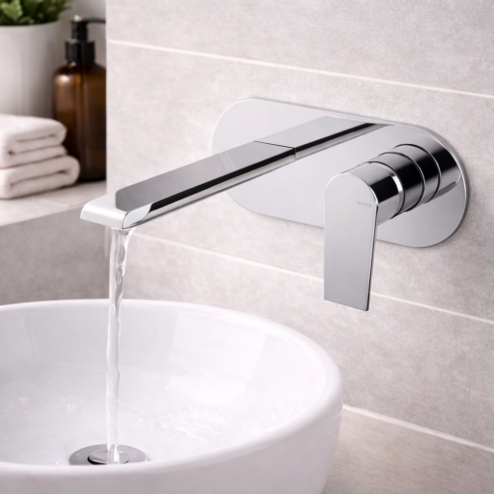 Bathroom Basin/Bath Wall Mixers Chrome DITS1188 Vema Timea Wall Mounted Basin Mixer - Chrome