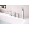 Vema Lys 4-Hole Deck Mounted Bath/Shower Mixer - Chrome Bathroom Taps