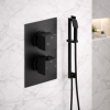 Cosmic Square Shower Valve & Kit Pack 2 - Matt Black