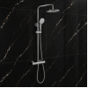 Terra Cool-Touch Thermostatic Mixer Shower w/Riser & Overhead Kit - Chrome Terra Cool-Touch Thermostatic Mixer Shower w/Riser & Overhead Kit - Chrome