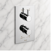 Abode Harmonie Concealed Shower (2 Exit) - Chrome Bathroom Taps