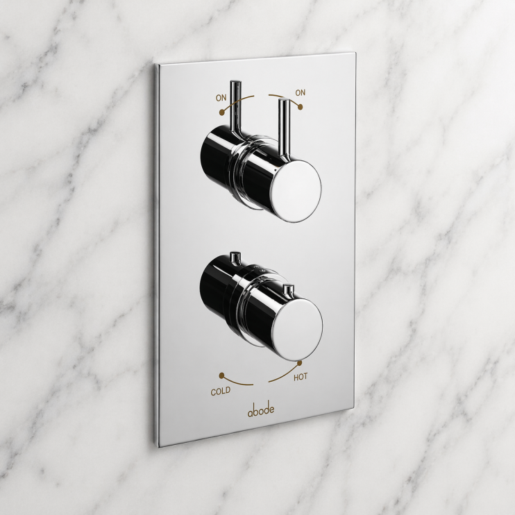 Abode Harmonie Concealed Shower (2 Exit) - Chrome Bathroom Taps