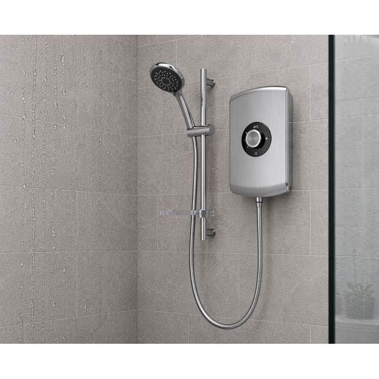 Triton Amore 8.5kW Electric Shower - Brushed Steel