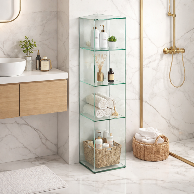 Origins Living Pier Glass 4 Box Shelf Rectangular - Clear B008486