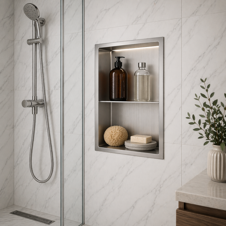 610x305mm Bathroom Niche - St/Steel