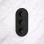 Aurora Thermostatic Two Outlet Triple Shower Valve - Matt Black