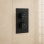 Cosmic Thermostatic Two Outlet Twin Shower Valve - Matt Black
