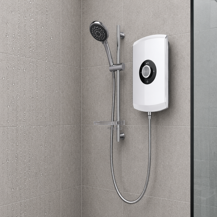 Triton Amore 8.5kW Electric Shower - White Gloss Triton Amore 8.5kW Electric Shower - White Gloss