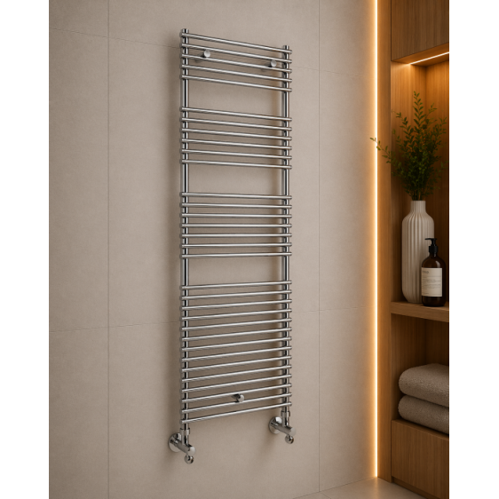 Teplo Round Ladder Radiator (500x1450mm) - Chrome