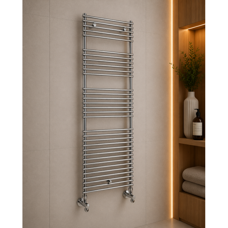 Teplo Round Ladder Radiator (500x1450mm) - Chrome
