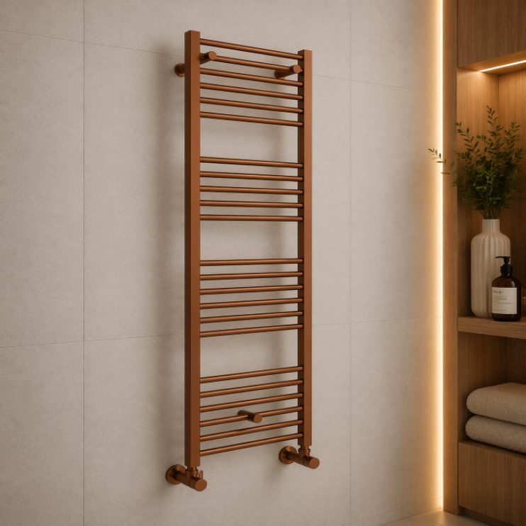 Grada Straight 30mm Ladder Radiator (500x1600x30mm) - Brushed Bronze