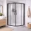 Classix 900mm x 6mm Glass 2 Door Quadrant - Black