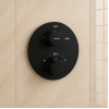 Vema Timea Black Two Outlet Thermostatic Valve