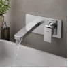 Abode Fervour Wall Mounted Basin Mixer - Chrome Bathroom Taps