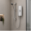 Triton Aspirante 9.5kW Contemporary Electric Shower - Brushed Steel