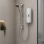 Triton Aspirante 9.5kW Contemporary Electric Shower - Brushed Steel