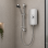 Triton Aspirante 8.5kW Contemporary Electric Shower - Brushed Steel