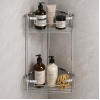Origins Living Gedy Double Corner Deep Basket - Chrome 2482-13