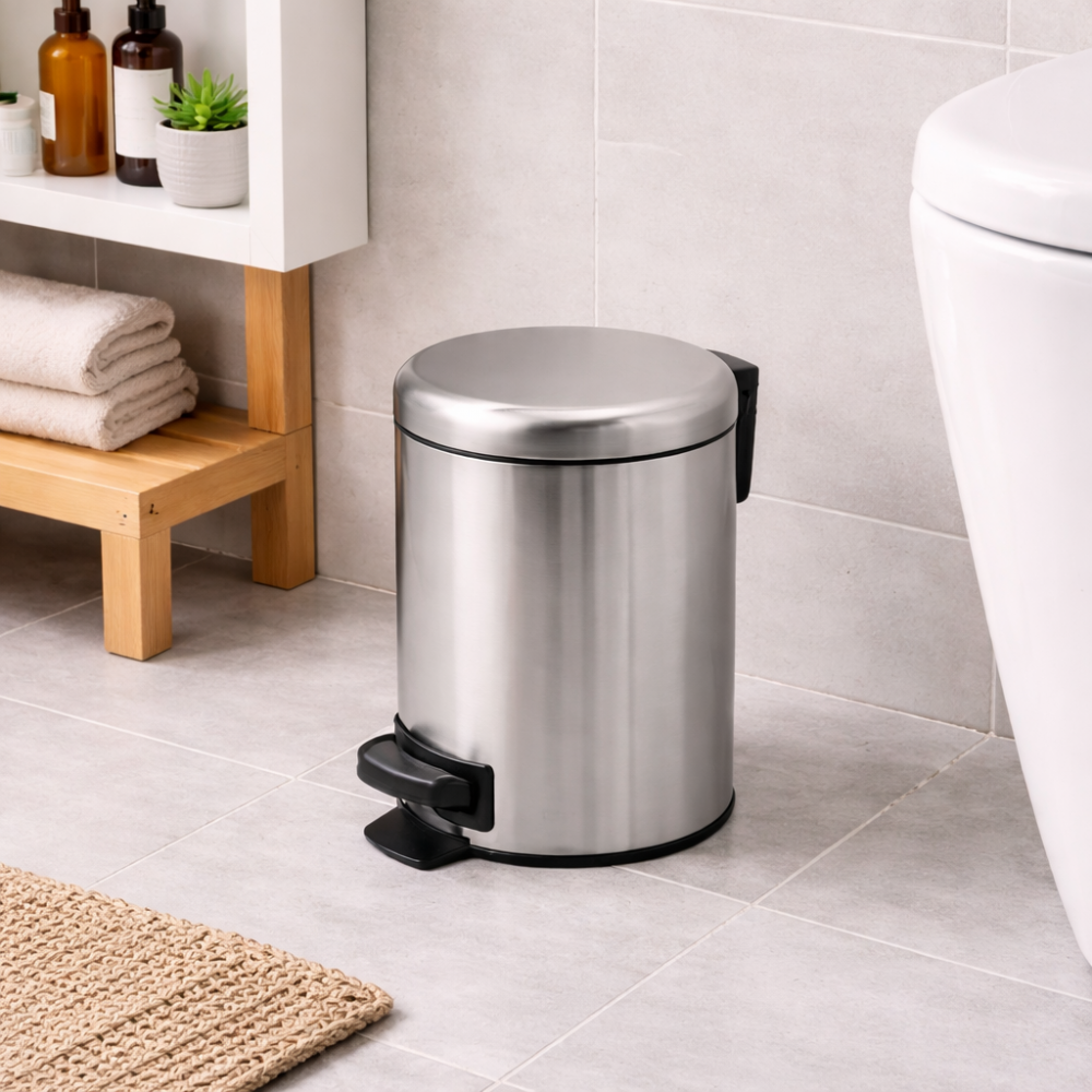 Bathroom Waste Pedal Bins 3209-38 Origins Living Potty Pedal Bin 3L - Brushed Stainless Steel 3209-38