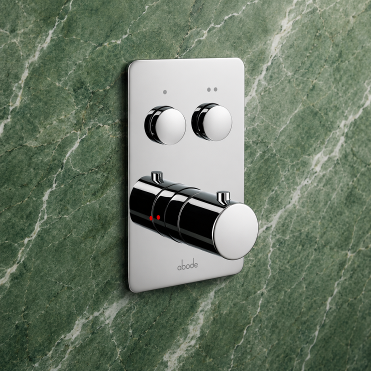 Abode Uno Concealed Push Button Shower (2 Exit) - Chrome