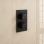Cosmic Thermostatic Single Outlet Twin Shower Valve - Matt Black
