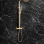 Square Thermostatic Bar Mixer w/Riser Kit - Brushed Brass