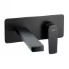Abode Aquip Wall Mounted Basin / Bath Mixer - Matt Black Bathroom Taps