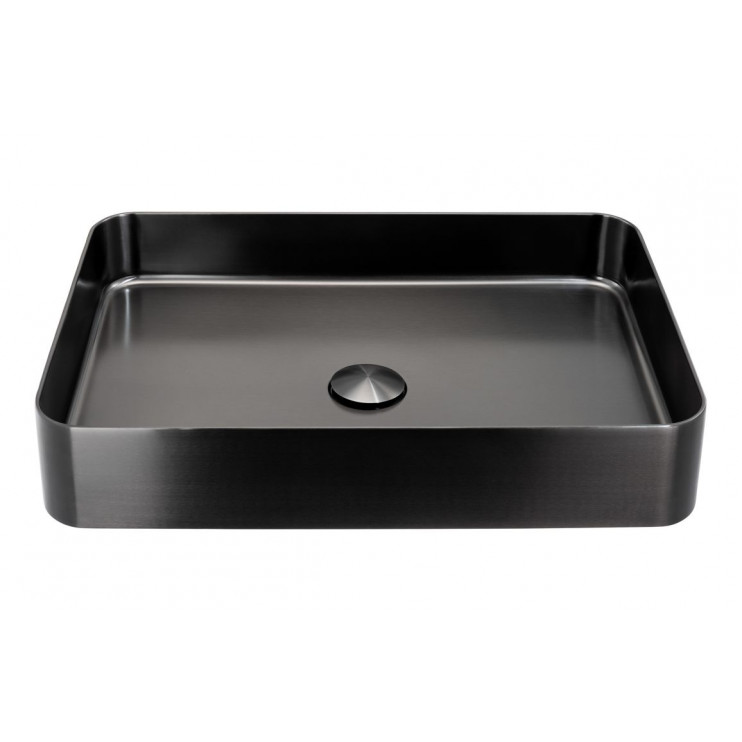 Abode Iox 500x350mm Tablet Steel Basin - PVD Black
