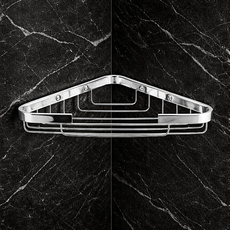 Origins Living Dakota Corner Basket - Chrome 2480-13