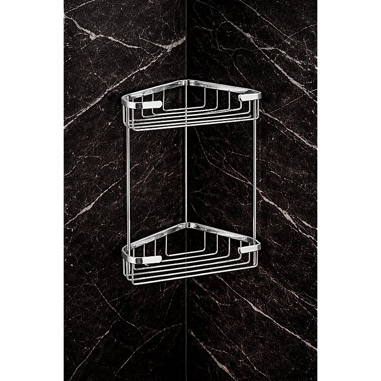 Origins Living Gedy Double Corner Basket - Chrome 2481-13