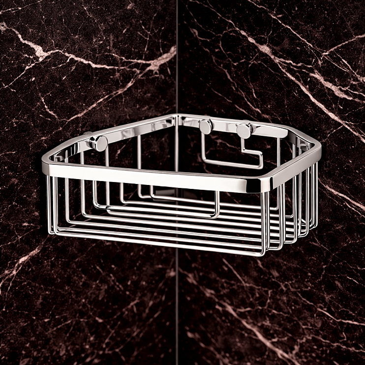 Origins Living Large Corner Shower Basket - Chrome 189762
