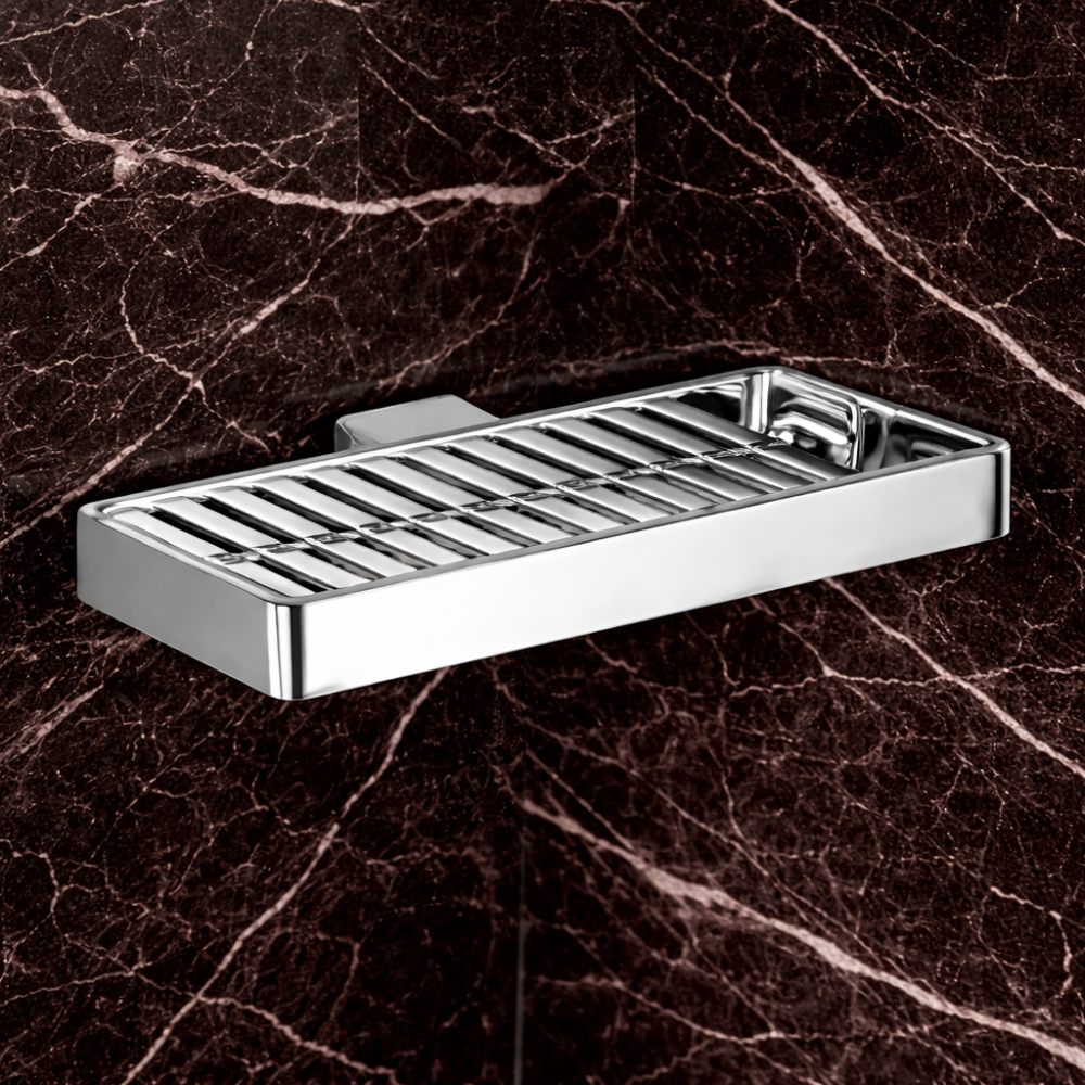 Origins Living Lounge Accessories 5418-13 Origins Living Lounge Double Metal Soap Basket - Chrome 5418-13 Bathroom Accessory