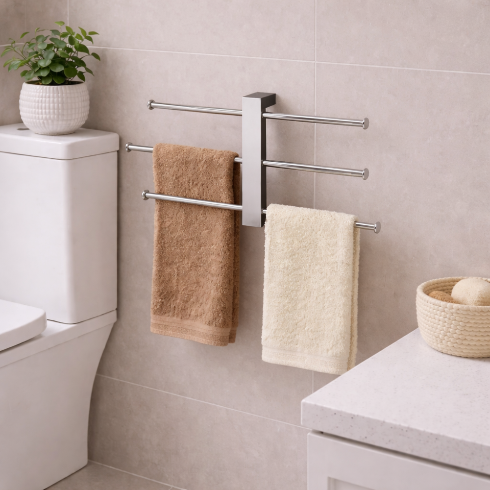 Origins Living Bridge Towel Rail Set Wall Mounted - Chrome 7630-13