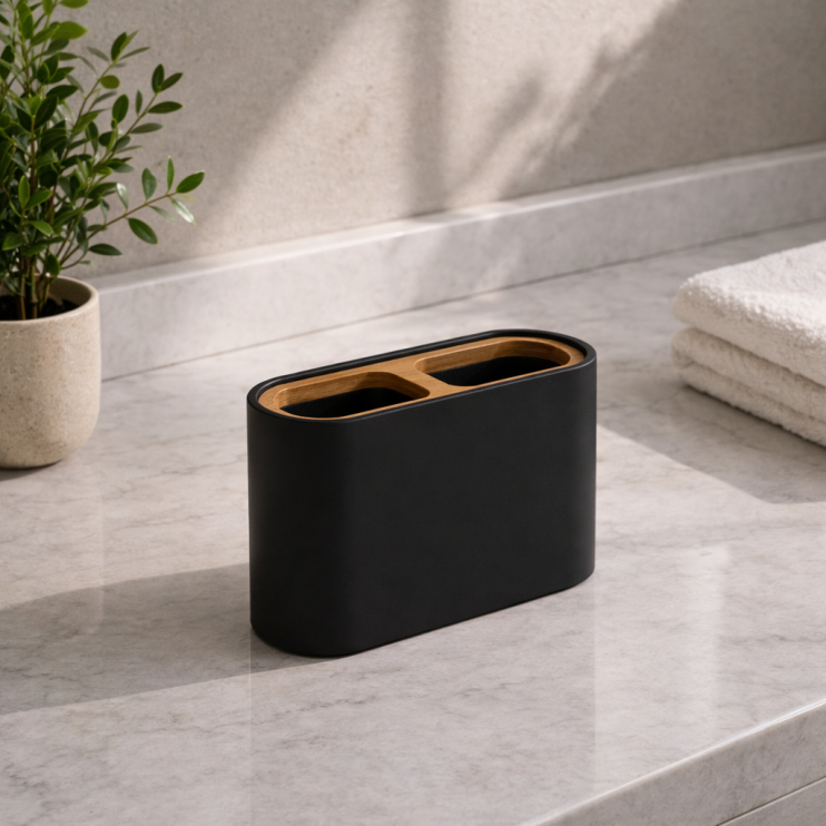 Origins Living Ninfea Tumbler - Black/Bamboo 1398-14