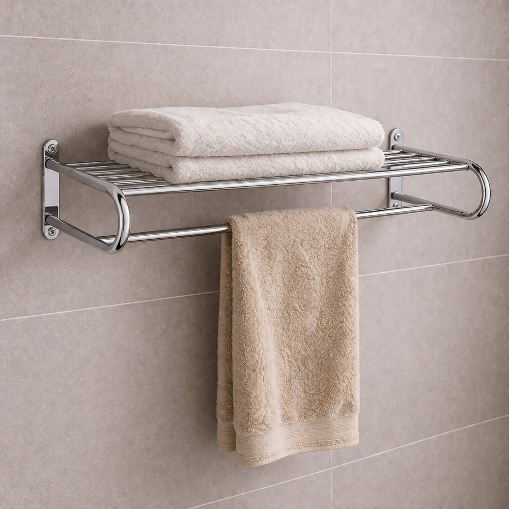 Bathroom Wall  Mounted Towel Racks 31696 Origins Living Project Towel Rack - Chrome 031696 Bathroom Accessory