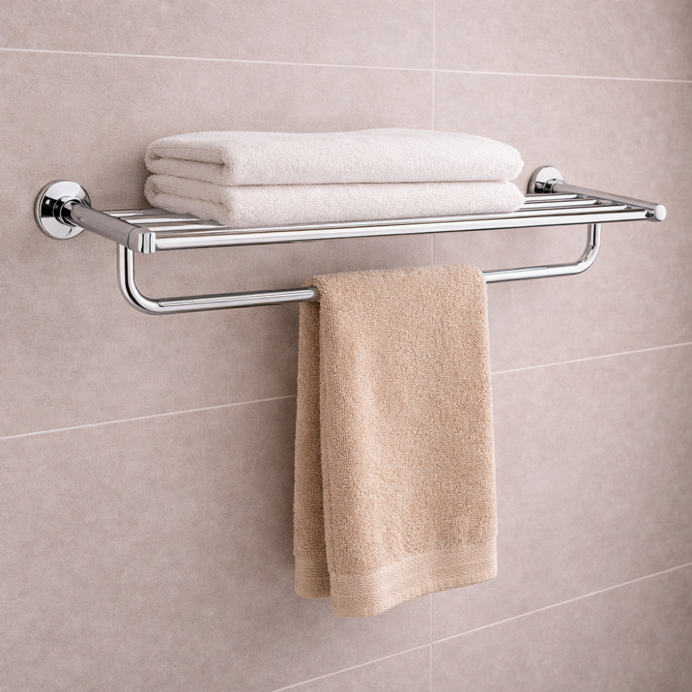 Tecno Project Chrome Accessories 117024 Origins Living Tecno Project Towel Rack 66cm - Chrome 117024