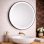Origins Living Lomax Light Round Mirror 70cm Black LML-01D070-BK Illuminated Bathroom Mirror