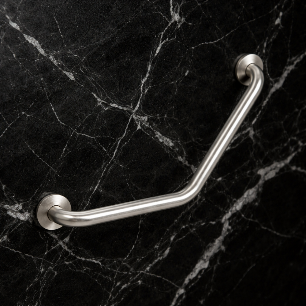 Origins Living G Pro Chrome Accessories 5022-13 Origins Living G Pro Angled Grab Bar - Polished 5022-13 Bathroom Accessory