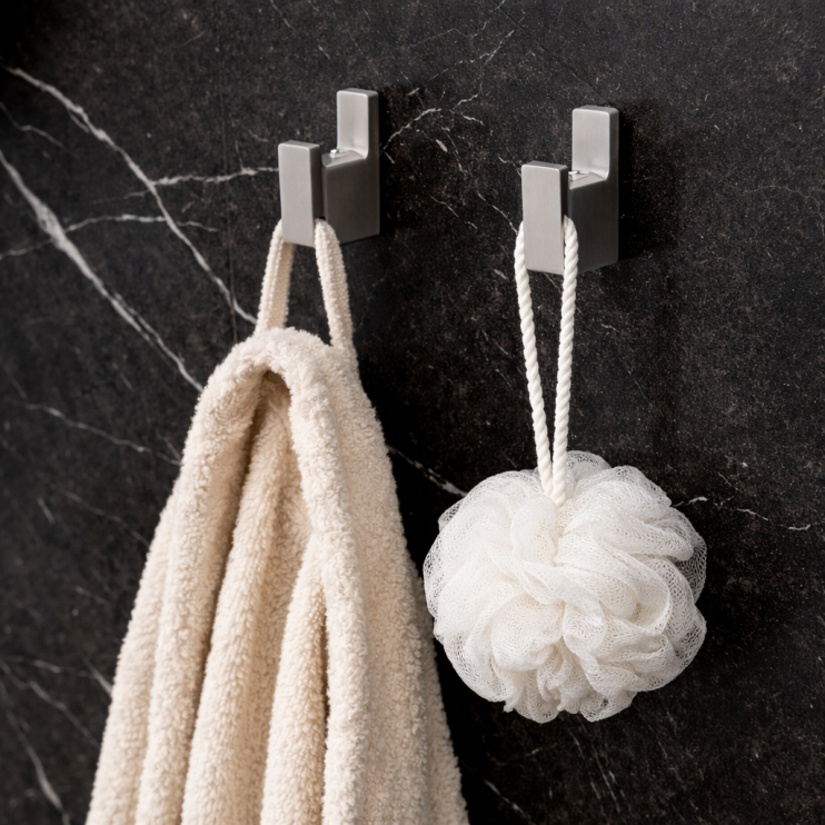 Origins Living Pirenei Hook x 2 - Brushed Nickel PI27-38