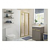 Classix 760mm x 6mm Glass Bi-fold Door - Brushed Brass