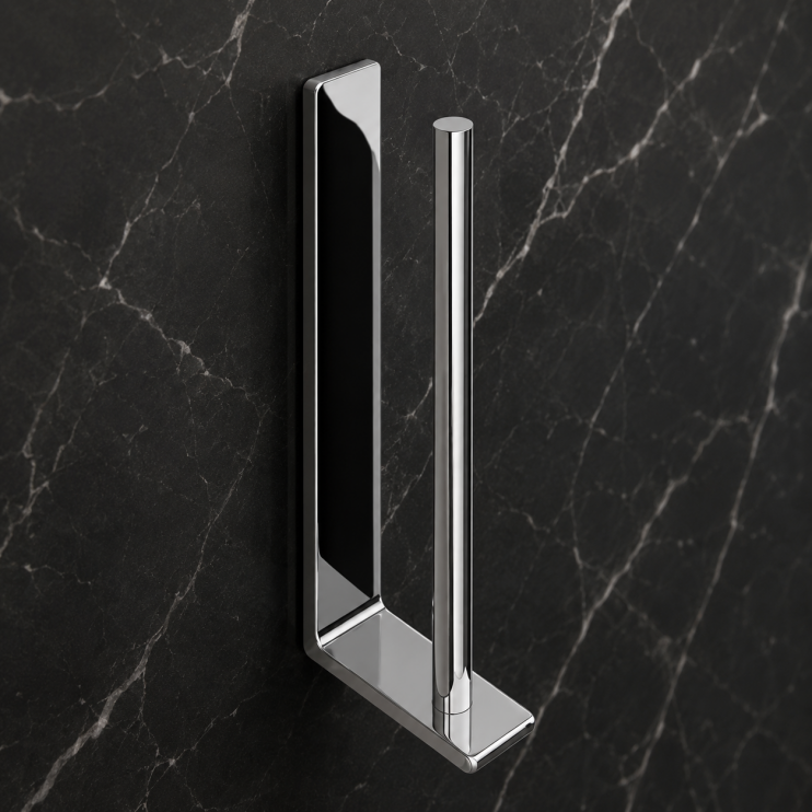 Origins Living Il Giglio Double Spare Toilet Roll Holder - Chrome A924/02-13 Bathroom Accessory