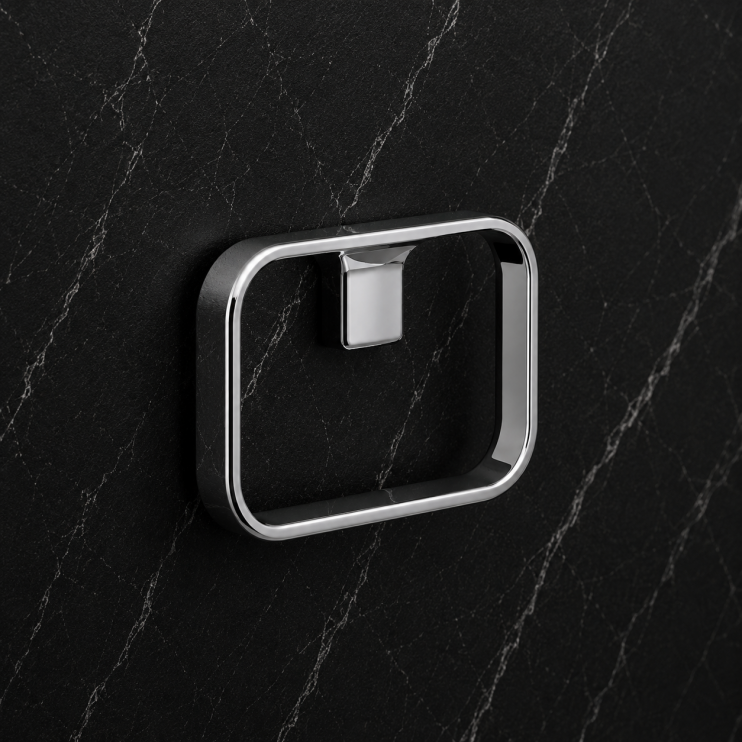 Origins Living Il Giglio Towel Ring - Chrome A970-13 Bathroom Accessory