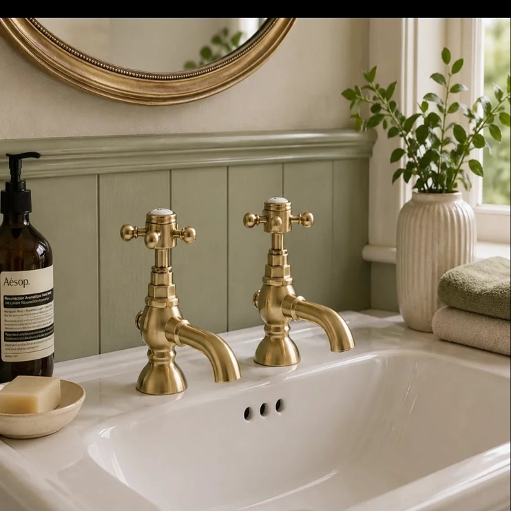 Traditional Bathroom Taps in Gold