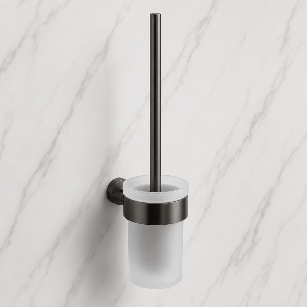 Pirenei in Gunmetal PI33/03-81 Origins Living Pirenei WC Brush Set Wall Mounted - Gunmetal PI33/03-81