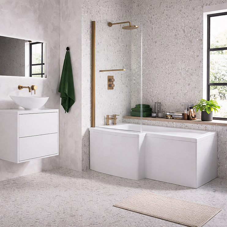 Shaped Shower Bath