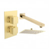 Cosmic Square Shower Valve & Kit Pack 1 - Brushed Brass