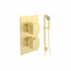 Cosmic Square Shower Valve & Kit Pack 2 - Brushed Brass