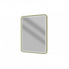 Kota 600mm Rectangle Front-Lit LED Mirror - Brushed Brass