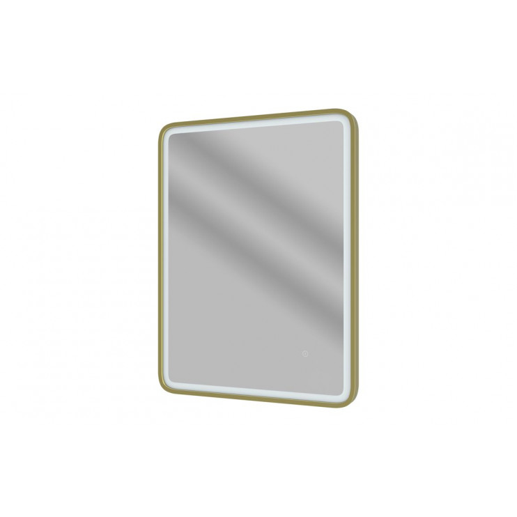 Kota 600mm Rectangle Front-Lit LED Mirror - Brushed Brass