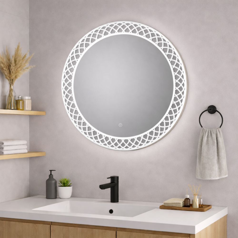 Front-Lit Mirror DIMR0060 Toya 1000x1000mm Round LED Mirror